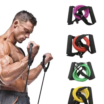 Latex Elastic Tube Resistance Bands Pull Rope Gym Yoga Fitness Equipment
